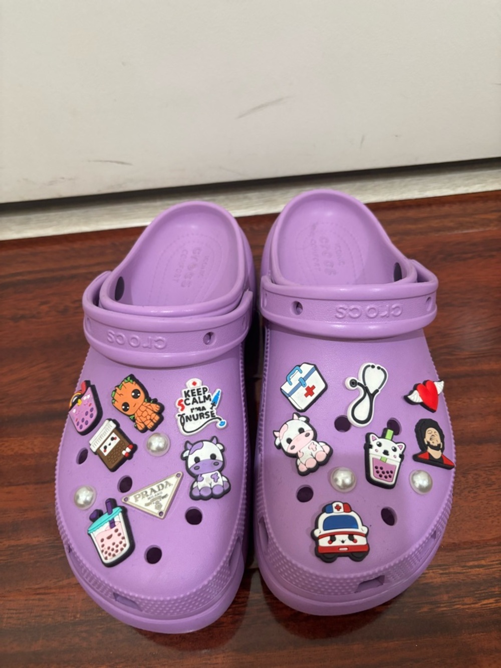 CROCS Classic Clog in Lavender with Jibbitz Charms